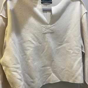 Urban outfitters white cropped long sleeve